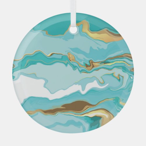 Marble gold abstract vintage background glass ornament