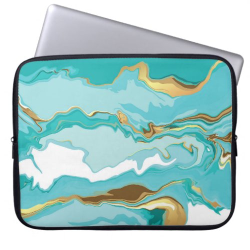 Marble gold abstract vintage background laptop sleeve