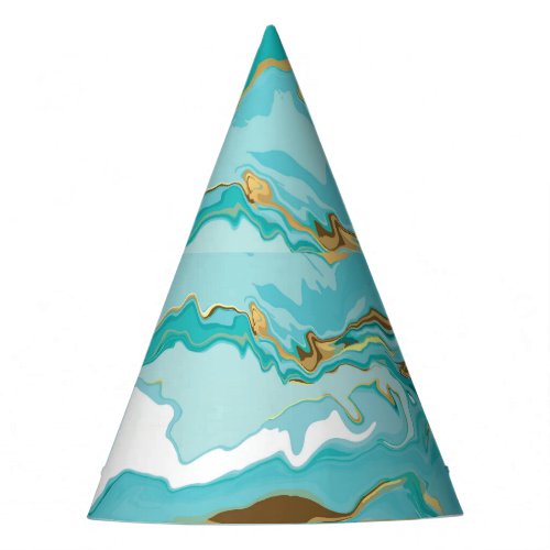 Marble gold abstract vintage background party hat