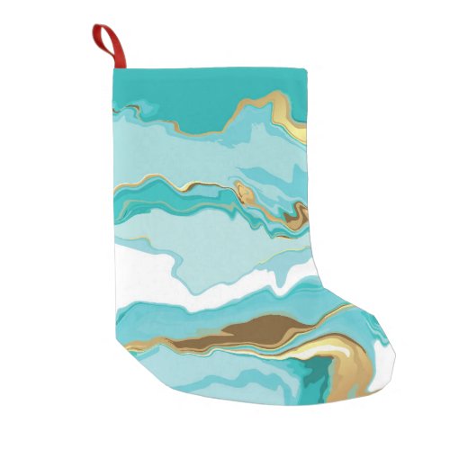 Marble gold abstract vintage background small christmas stocking