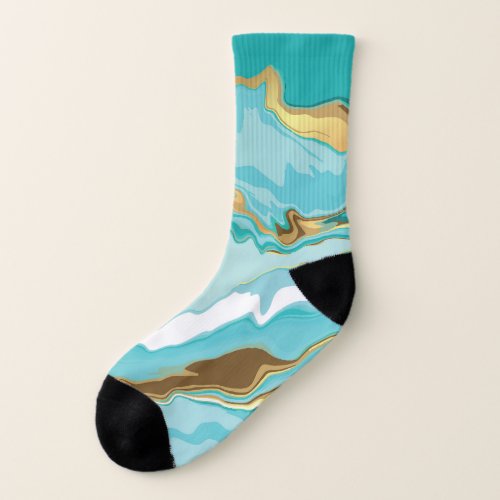 Marble gold abstract vintage background socks