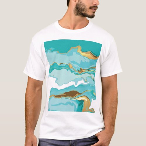Marble gold abstract vintage background T_Shirt