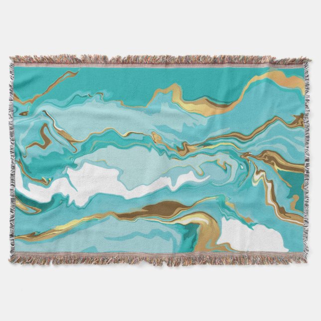 Marble, gold: abstract vintage background. throw blanket (Front)