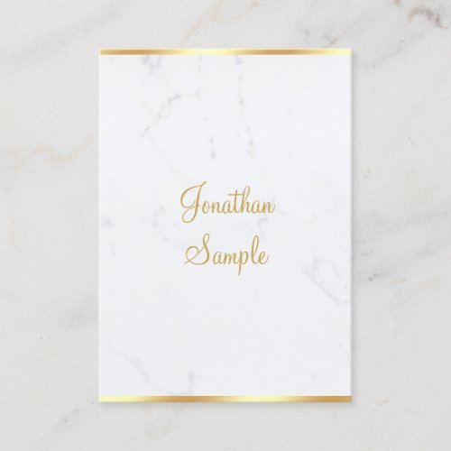 Marble Gold Calligraphy Script Elegant Template Business Card