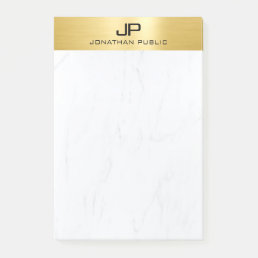 Marble Gold Elegant Modern Minimalist Template Post-it Notes
