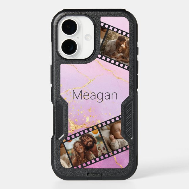 Marble & Gold Film Strip Photo Otterbox Case (Back)