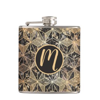 Marble & Gold Geometric Pattern