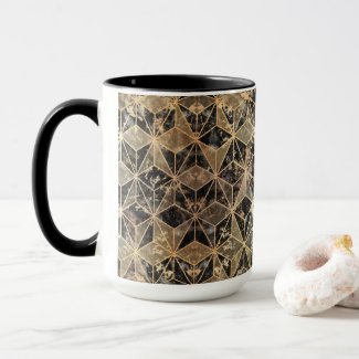 Marble & Gold Geometric Pattern
