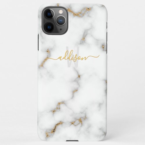 Marble Gold Glitter iPhone Case