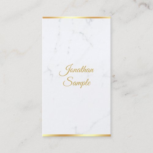 Marble Gold Modern Handwritten Script Template Business Card