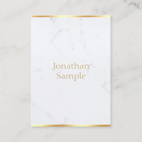 Marble Gold Text Template Trendy Modern Elegant Business Card
