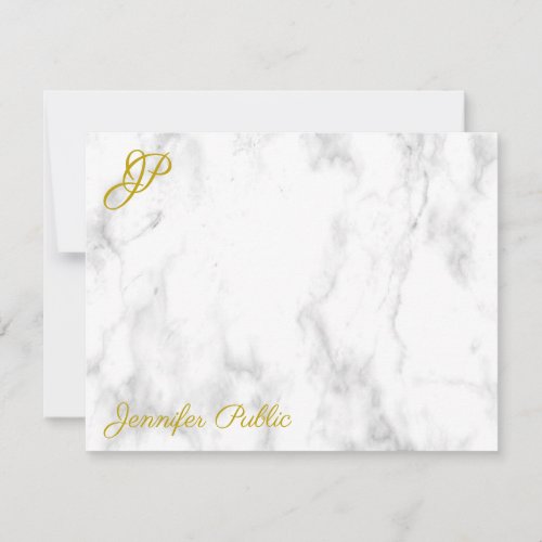 Marble Gold Typography Monogrammed Template