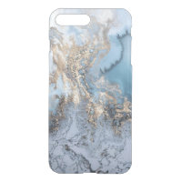 Marble Golden Blue Abstract iPhone7 plus Case