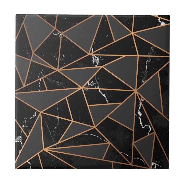 Marble Golden Mosaic Ceramic Tile (Front)