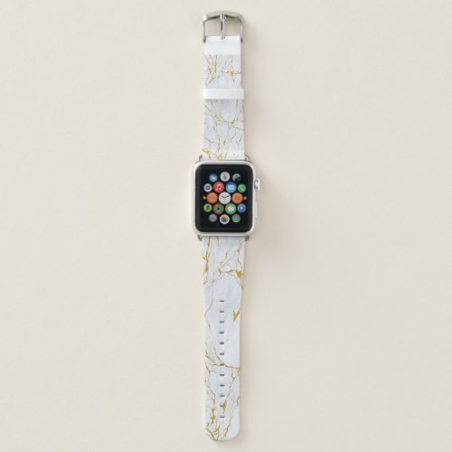 Marble Golden Texture Seamless Pattern Apple Watch Band