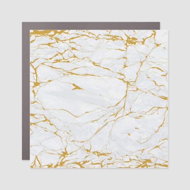 Marble Golden Texture Seamless Pattern Car Magnet (Front)