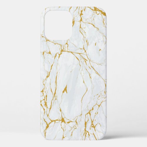 Marble Golden Texture Seamless Pattern iPhone 12 Case