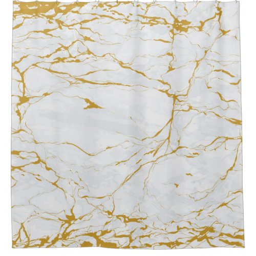 Marble Golden Texture Seamless Pattern Shower Curtain