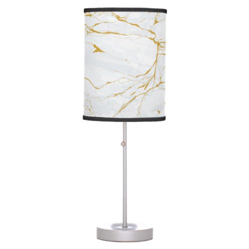 Marble Golden Texture Seamless Pattern Table Lamp