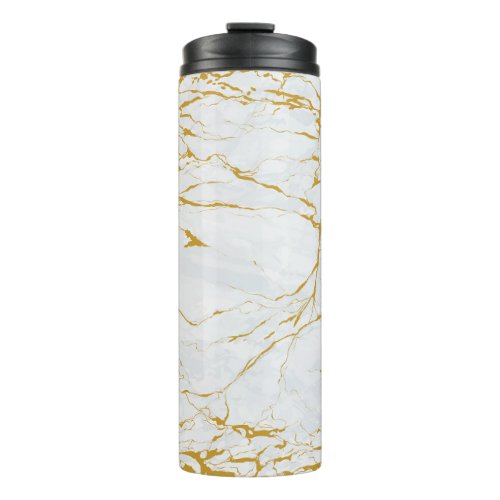 Marble Golden Texture Seamless Pattern Thermal Tumbler