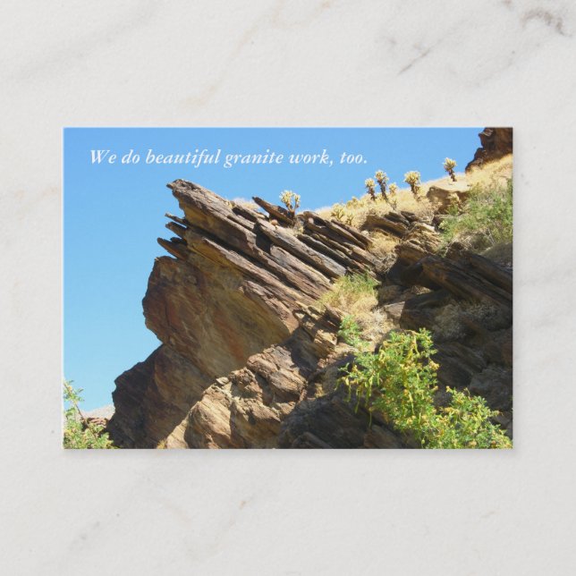 Marble & Granite fabrication installation & repair Business Card (Front)