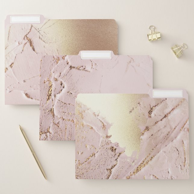 Marble granite look stone grain texture gray white file folder (Set)