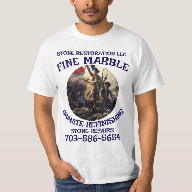 Marble Granite Refinishing Repair 703-586-5654 VA T-Shirt (Front)