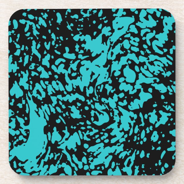 Marble Granite Texture Blue  Beverage Coaster (Front)