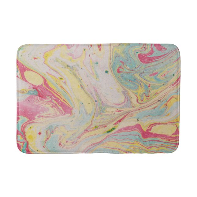 Marble Granite Texture Colorful    Bath Mat (Front)