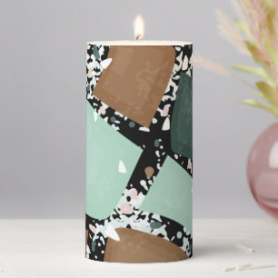 Marble Granite Texture Pillar Candle