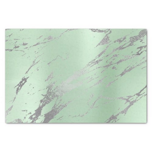 Marble Gray Mint Green Gold Metallic Silver Tissue Paper