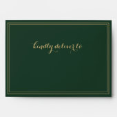 Marble Green and Gold Wedding Envelope (Front)