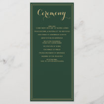Marble Green and Gold Wedding programs