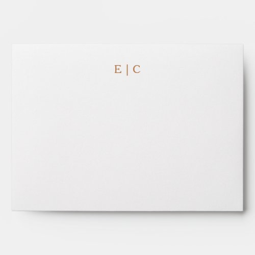 Marble grey taupe and beige tan wedding monogram envelope
