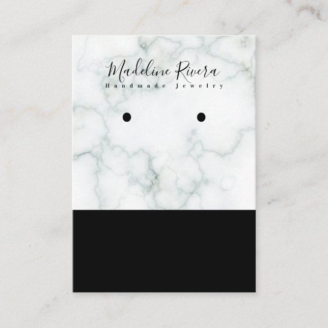 Marble Handmade Artisan Earring Display Cards (Front)