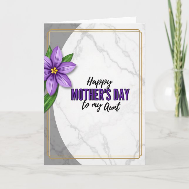 Marble Happy Mothers Day Card (Front)