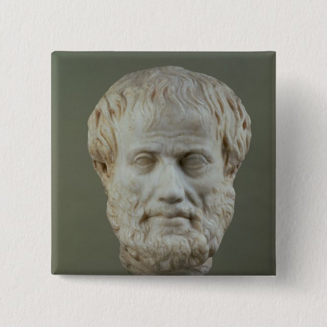 Marble head of Aristotle Pinback Button (Front)