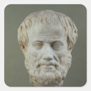 Marble head of Aristotle Square Sticker