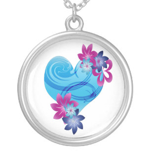 Marble Hearts Silver Plated Necklace