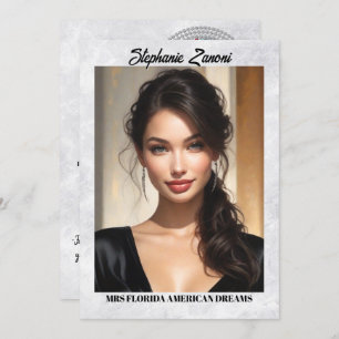 Marble Ice Border Pageant Autograph Card QR Code