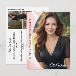 Marble Ice Photo Card Pageant Autograph Postcard