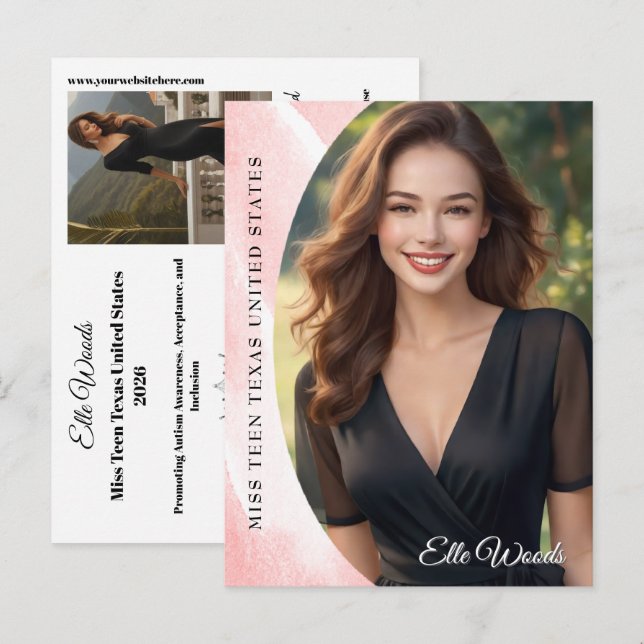 Marble Ice Photo Card Pageant Autograph Postcard (Front/Back)