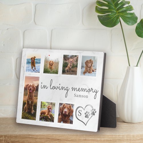 Marble In Loving Memory Dog Memorial Plaque