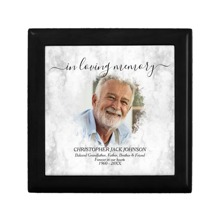 Marble In Loving Memory Funeral Memorial Tribute Gift Box | Zazzle