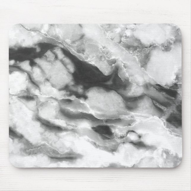 Marble in Shades of Gray Mouse Pad (Front)