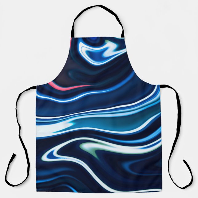 Marble ink colorful. Blue marble pattern texture a Apron (Front)