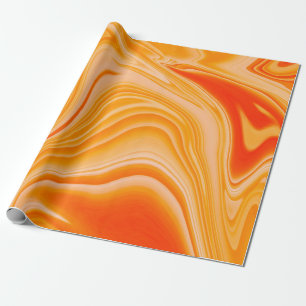 Marble ink colorful. Orange marble pattern of the Wrapping Paper