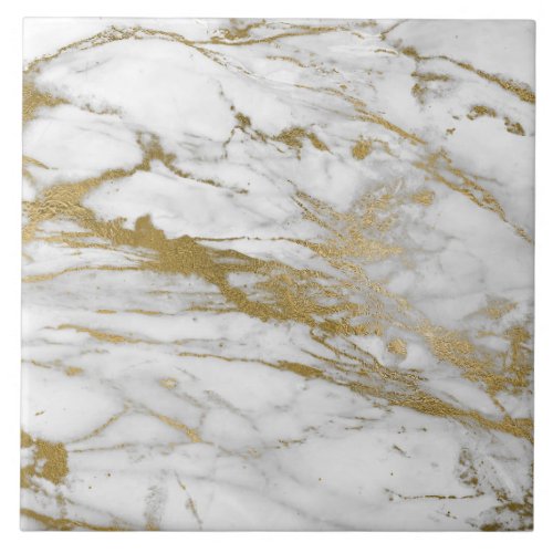 Marble Inspired White Gold Tile