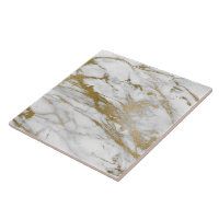 Flower Marble White & Gold Coaster Pack of 2, Homewares