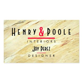 Marble Interior Design Company Business Cards